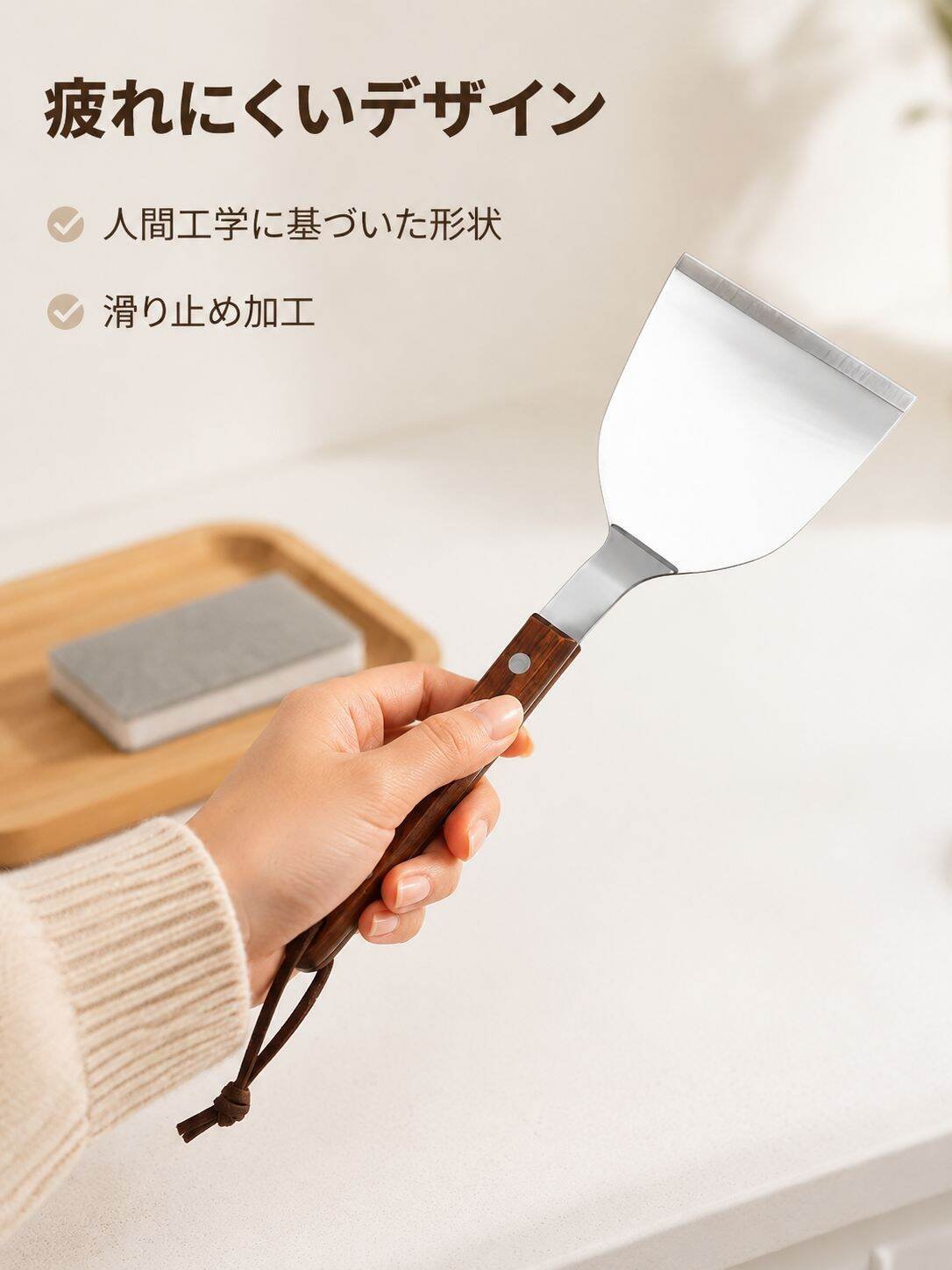 ステンレス製クリーニングスパチュラ