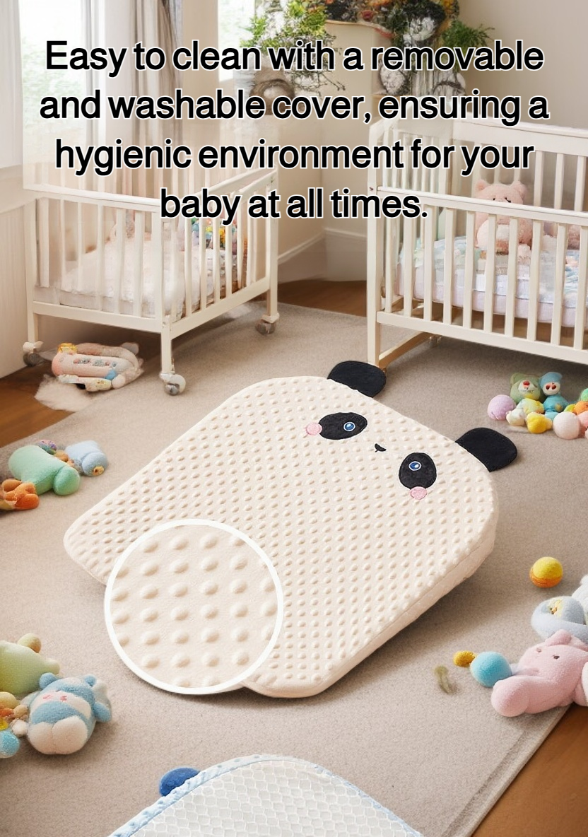 Baby anti-spit-up slope pillow for comfortable sleep