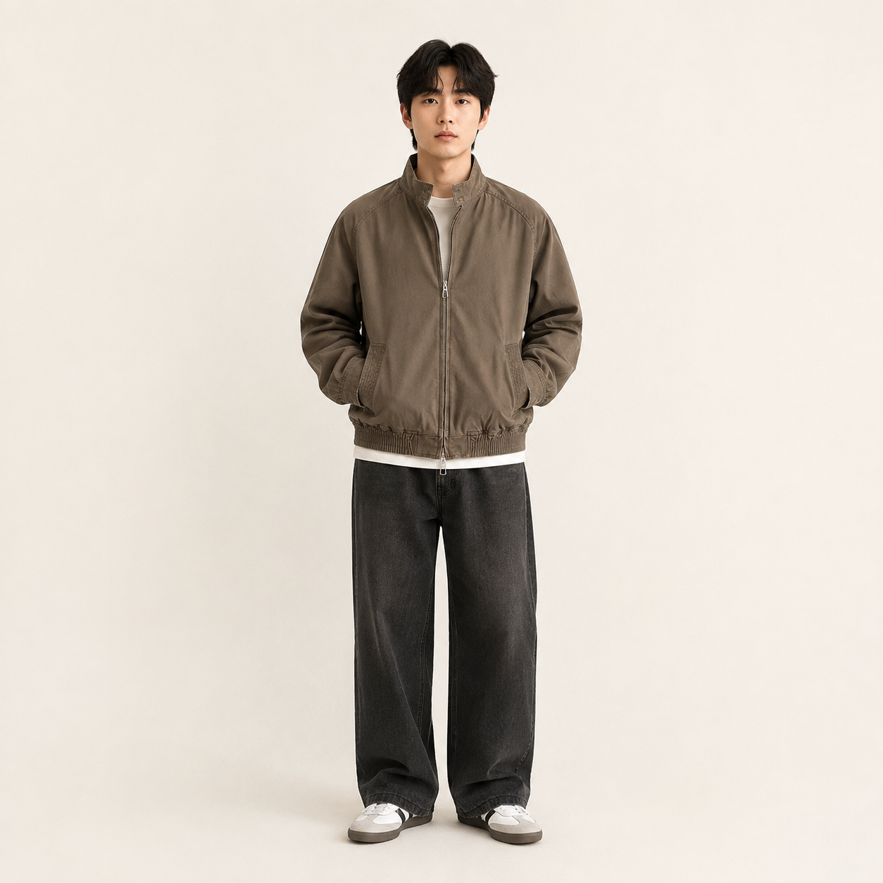 아메리칸 레트로 코튼 워크 자켓
