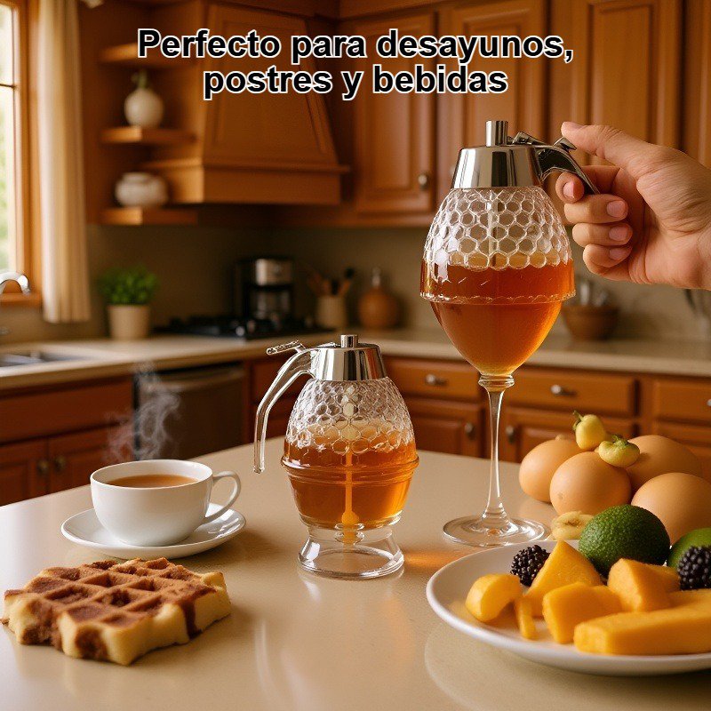 Dispensador de jugo y miel elegante para cocina