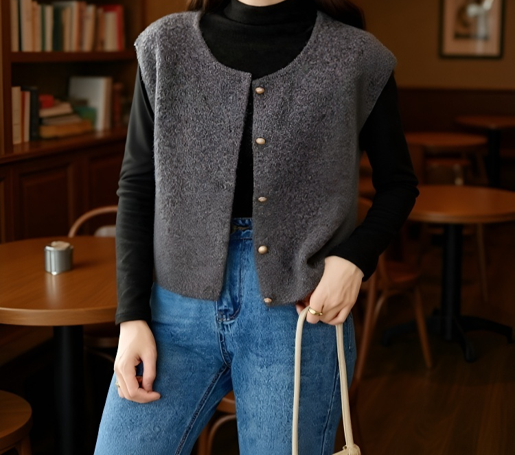 데일리 패션에 어울리는 니트 조끼 스타일링