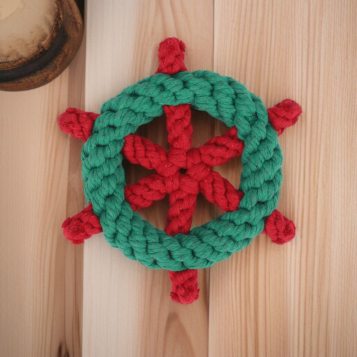 犬用クリスマスロープトイ　噛むおもちゃ　歯磨き・耐久性抜群　全犬種対応　プレゼント