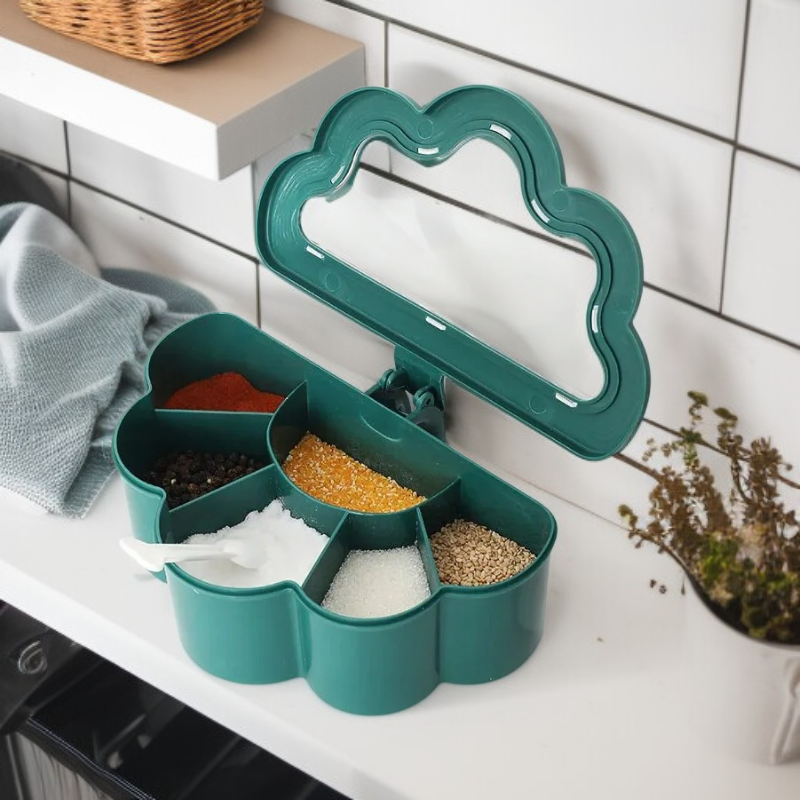 주방 콤비네이션 올인원 양념통 세트 플라스틱 가정용 소금통