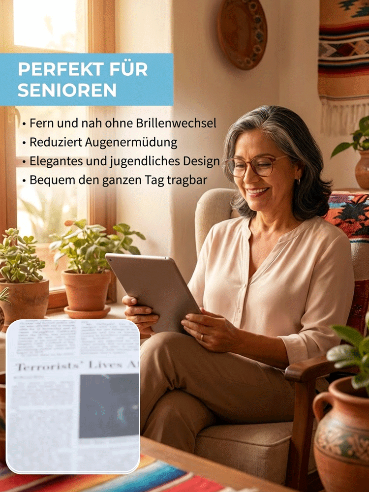 Intelligente Lesebrille, die Sehprobleme heilen und den Fokus automatisch anpassen kann