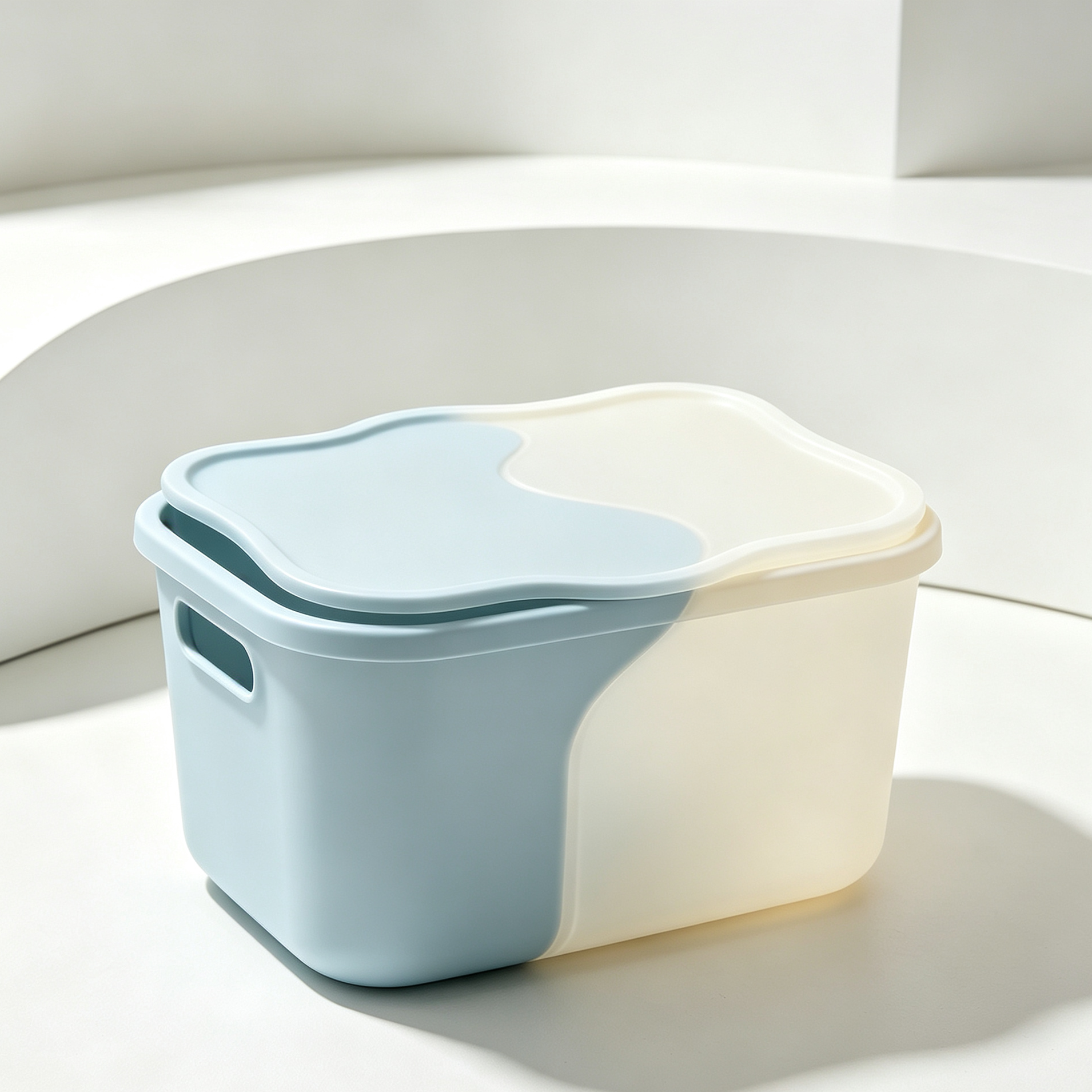Plastic storage boxes (5 pieces)