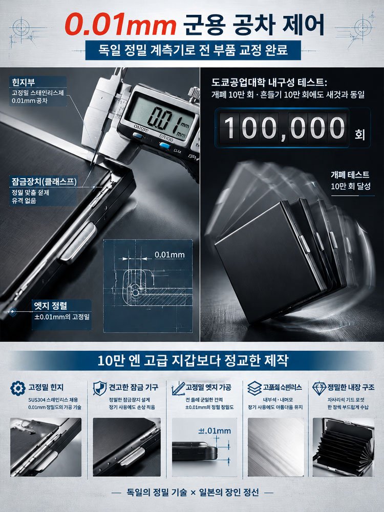 [경찰관 추천]스테인리스 도난 방지 자성 차단 카드 지갑