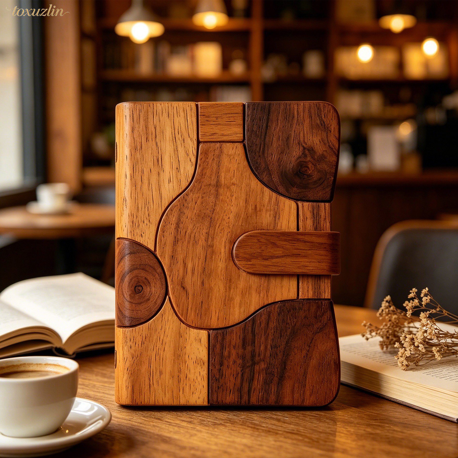 Carnets créatifs à couverture en bois