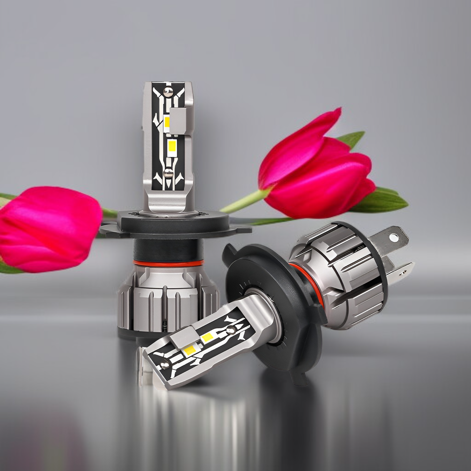 مصابيح أمامية LED للسيارة E2، مصابيح ضباب LED مدمجة مثبتة مباشرة