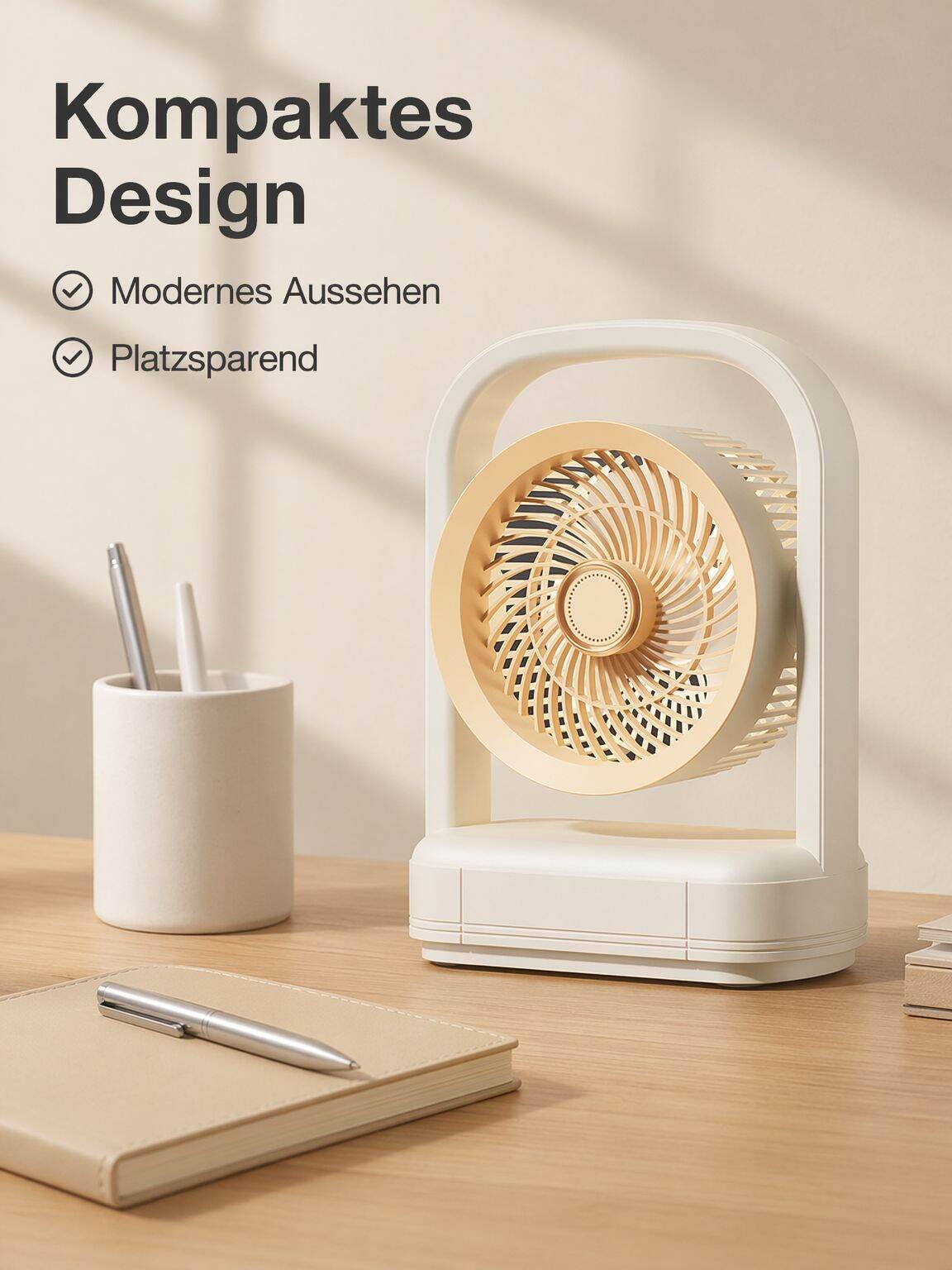 Tischventilator mit starker Windkraft und Beleuchtung