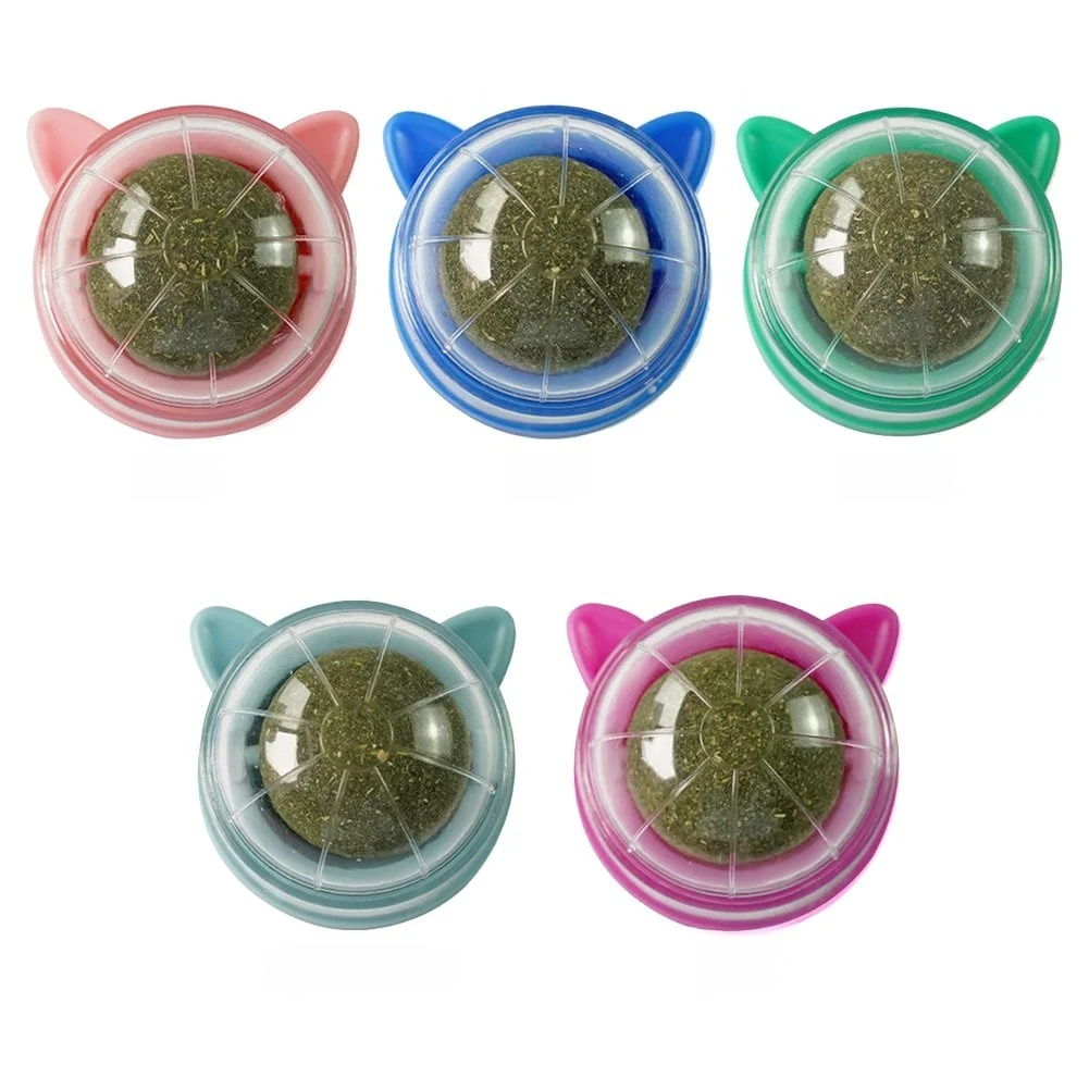 Mintfarbener, drehbarer Katzenball