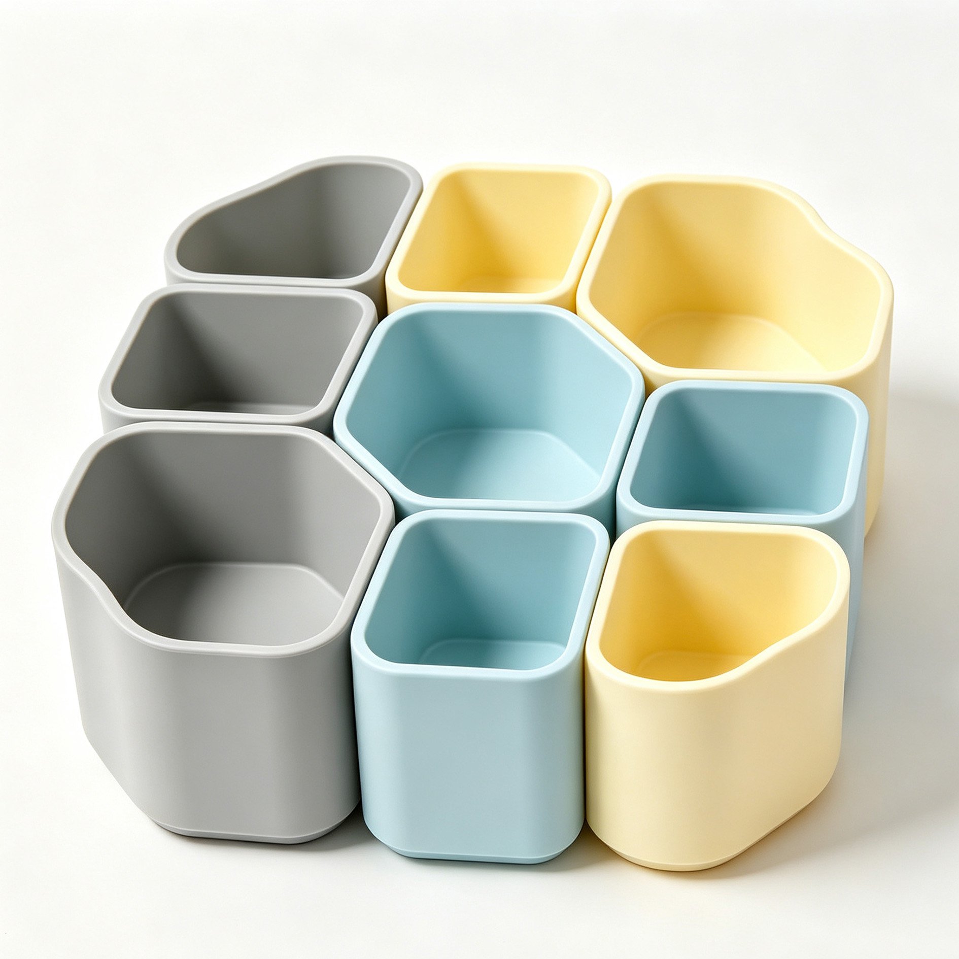 Multi-compartment storage box with office supplies