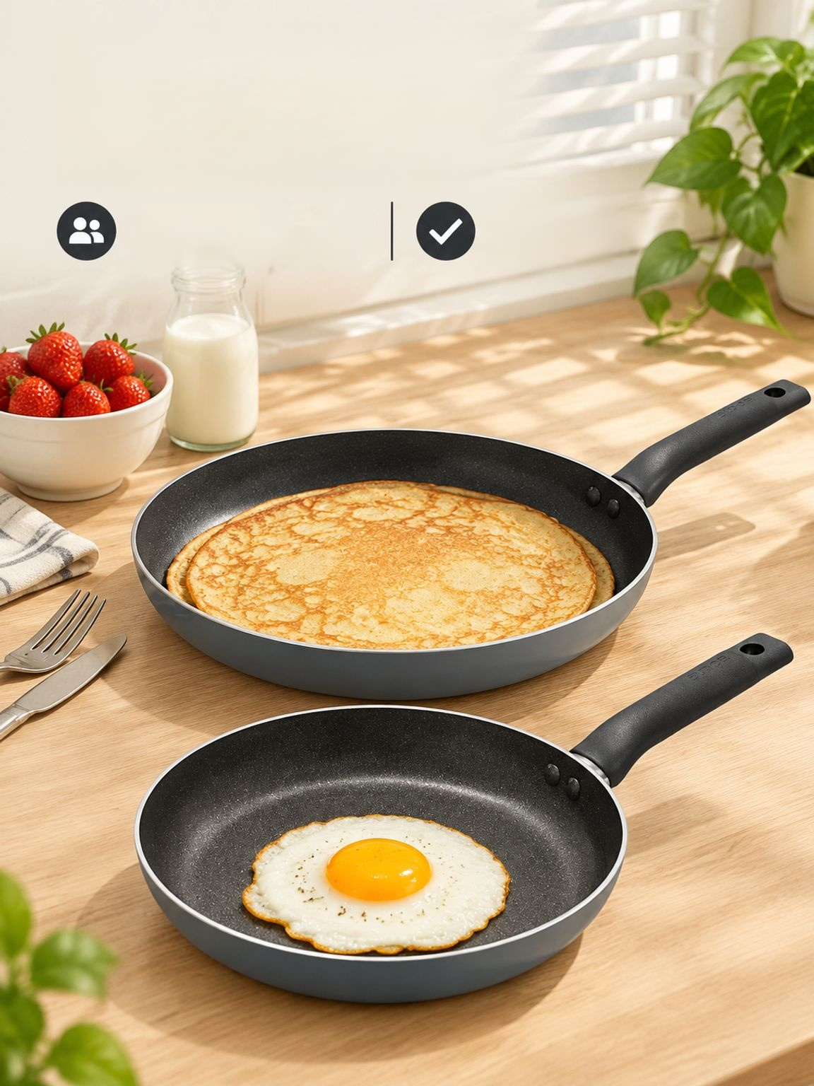 Poêle antiadhésive Supor avec cuisson homogène pour crêpes fines