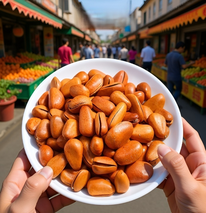 サラダに使用した松の実の盛り付け例