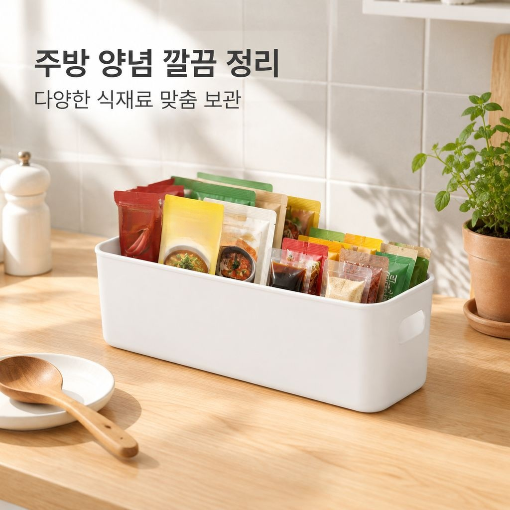 다기능 데스크탑 정리함 플라스틱 수납 바구니 주방 욕실 수납박스