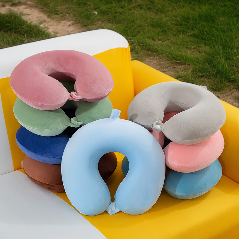 低反発ネックピロー U 字型枕弾性取り外し可能と洗えるネックピロー旅行飛行機