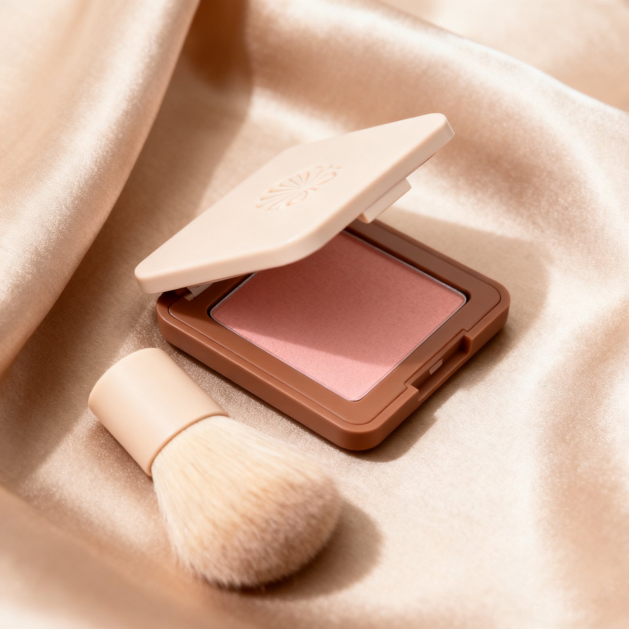 입술에 바른 분홍빛 레드 립스틱 컬러