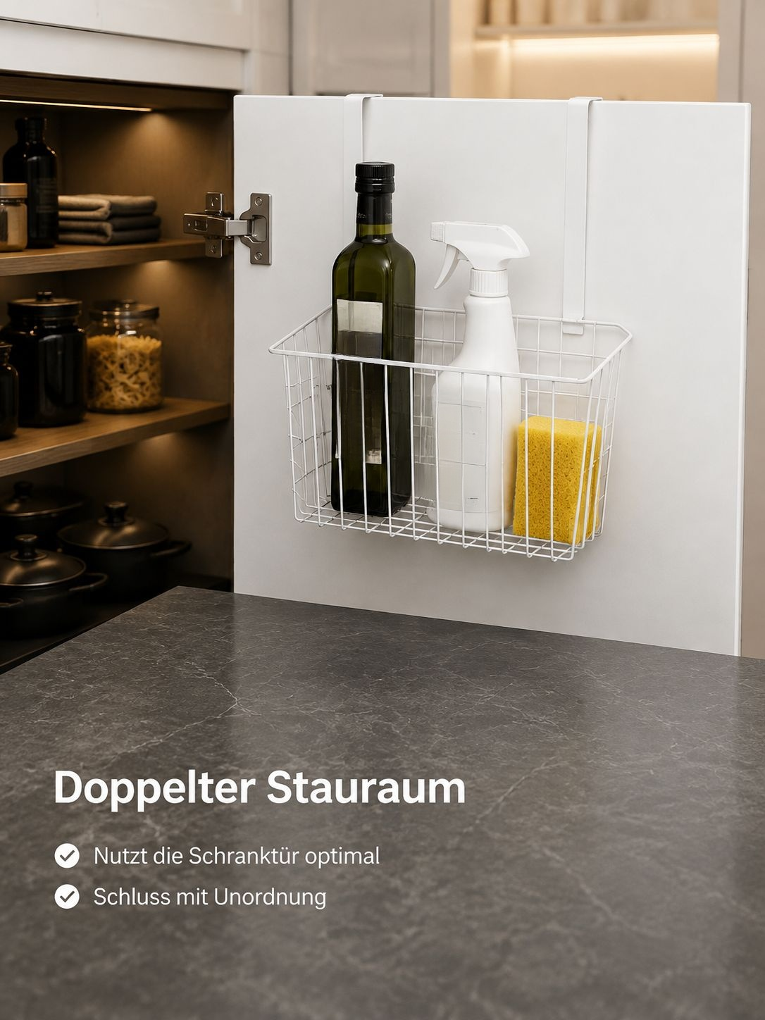 Türregal Hängeschrank-Aufbewahrungskorb Schrank-Organizer