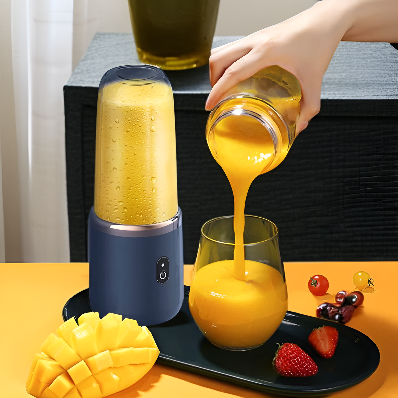 เครื่องปั่นน้ำผลไม้อัตโนมัติ ขนาดเล็ก ชาร์จไฟได้ พกพาสะดวก สำหรับใช้ในบ้าน