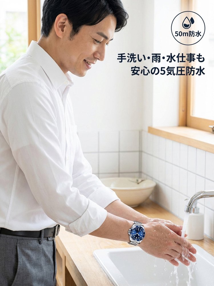 メンズラグジュアリーステンレスベルトウォッチ