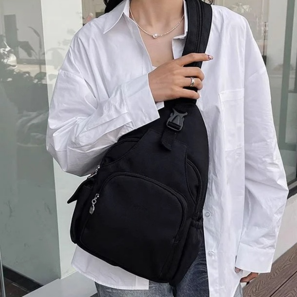 กระเป๋าลำลองผ้าอ๊อกซ์ฟอร์ดหลายชั้น