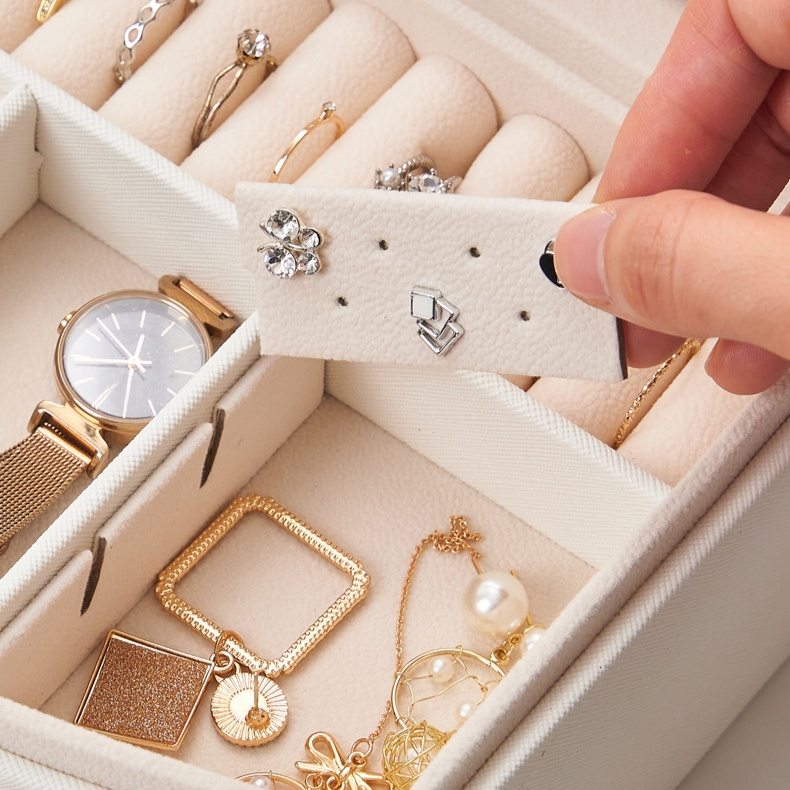 Caja de joyas de princesa con cerradura y cajones