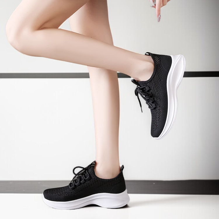 컴포트 운동화 여 여름 메쉬 스트랩 스니커즈 펀칭 스니커즈 날직 운동화 통굽 컴포트 운동화