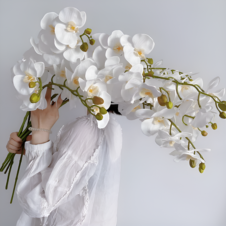 가벼운 사치감 9마리 호접란 모조 꽃다발