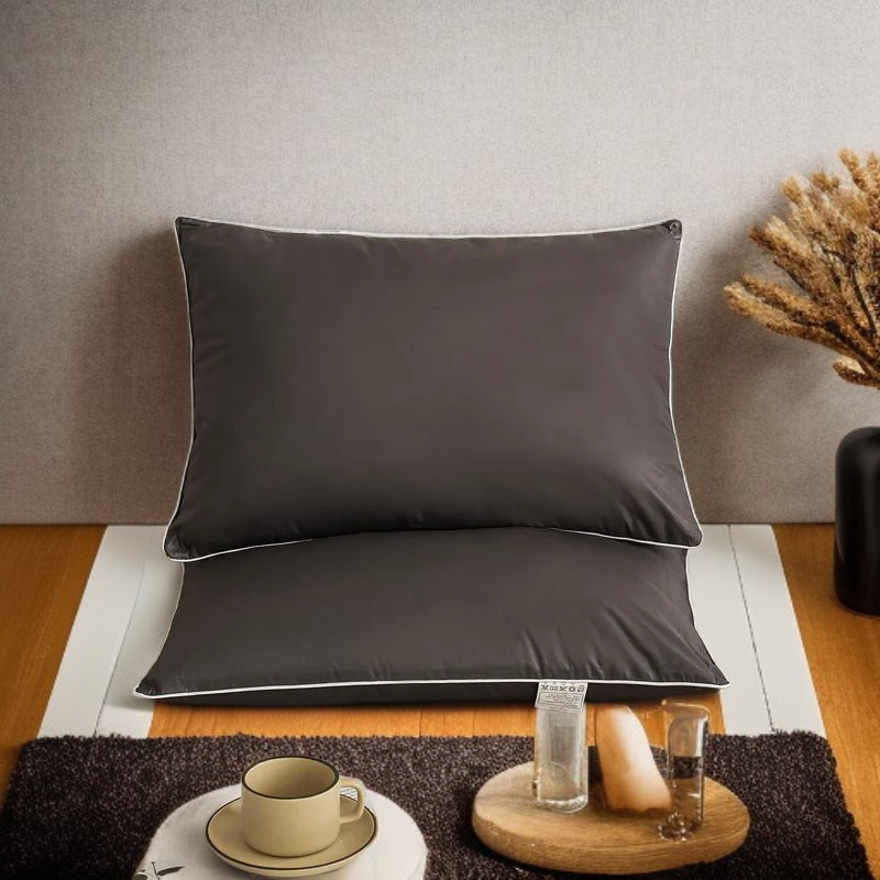 Washed Cotton Plain Round Pillow Cover Pair (48*74cm) - Home Use