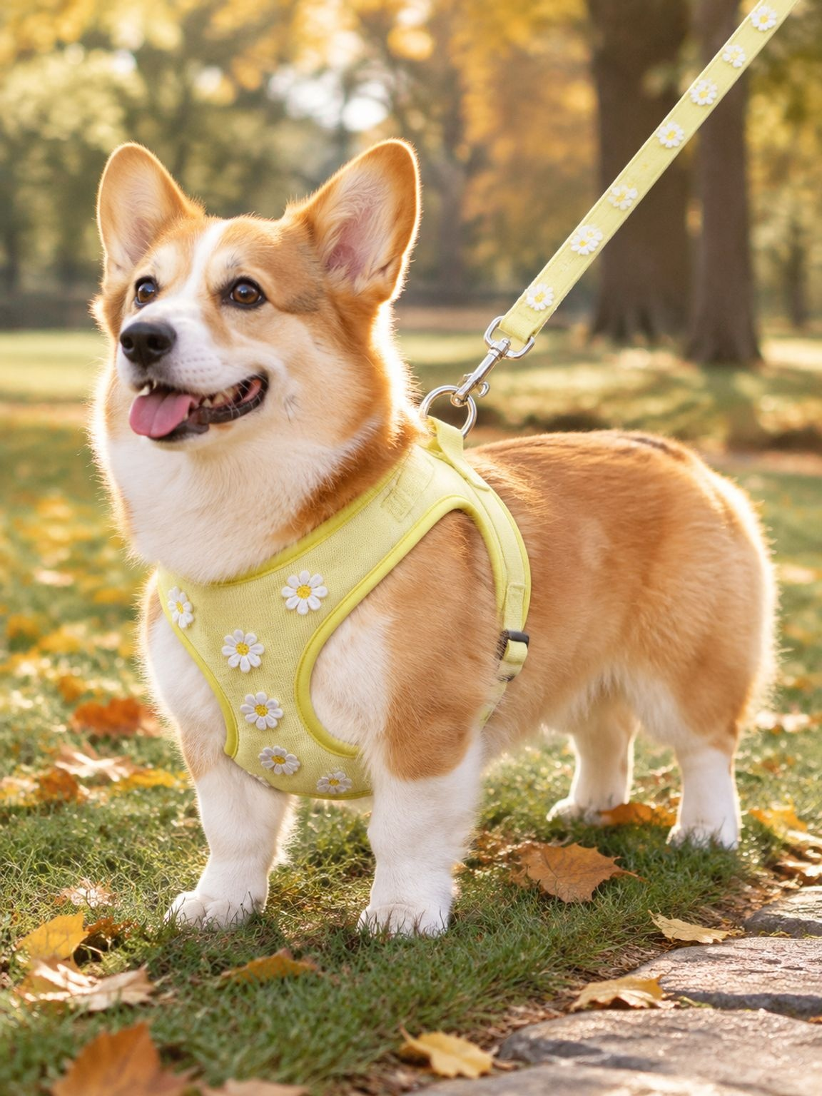 Pet Dog Walking Leash and Collar Accessories Set