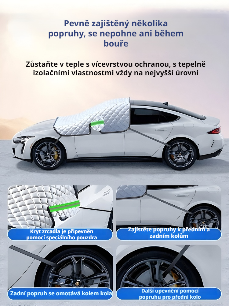 Auto kryt proti námraze, sněhu a slunci