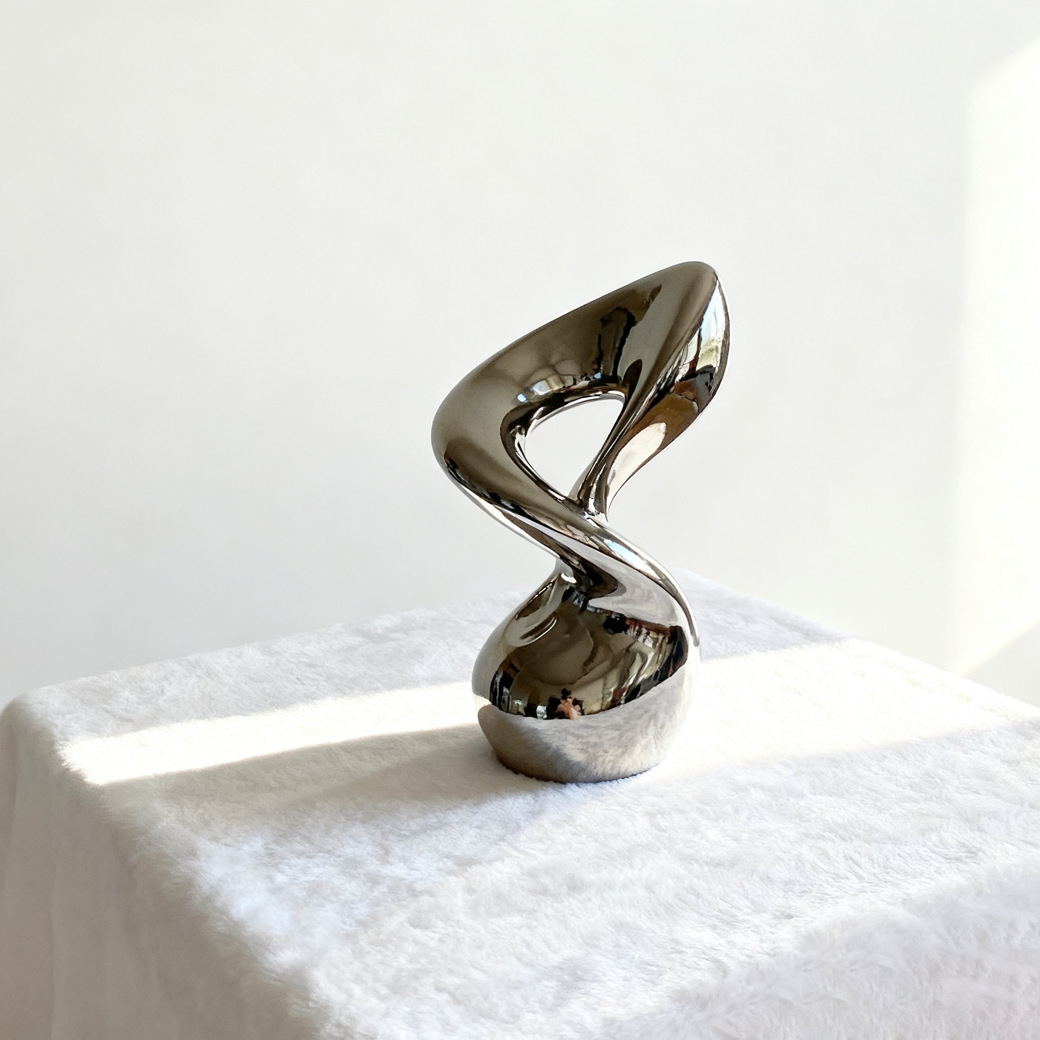 Escultura decorativa de acero inoxidable