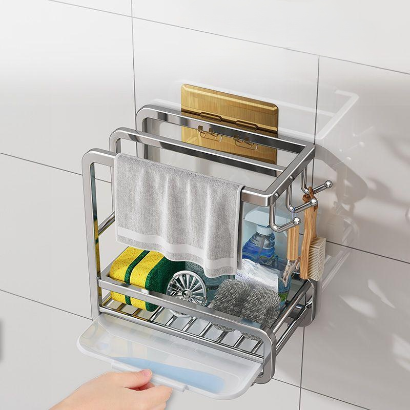 Wandmontierter Organizer für Küchenschwämme und Tücher