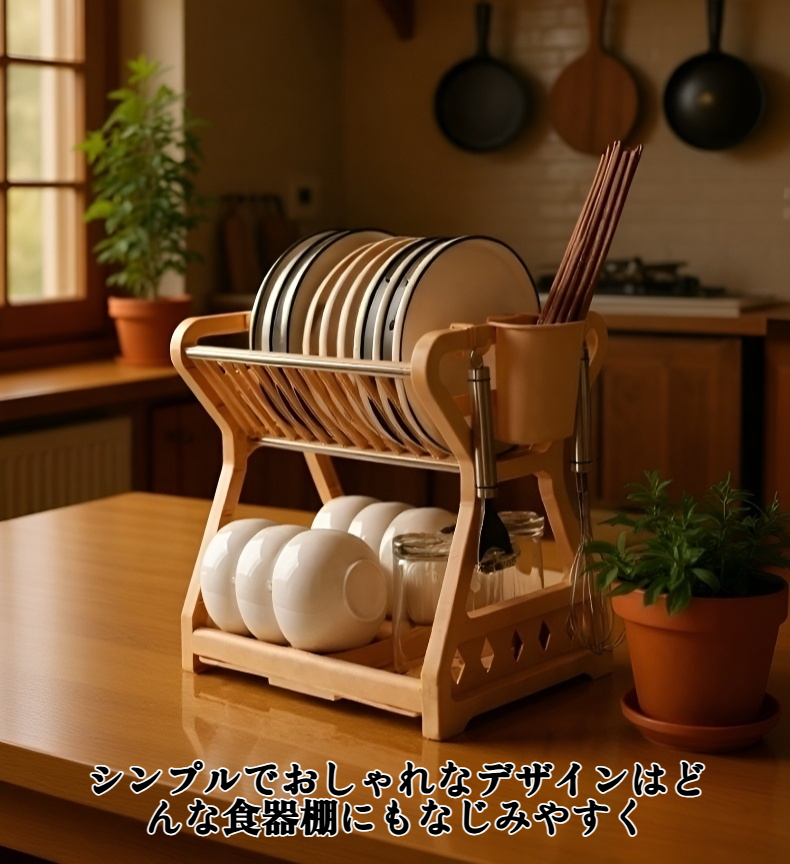 スプーンやフォークを収納したカトラリーラックの拡大画像