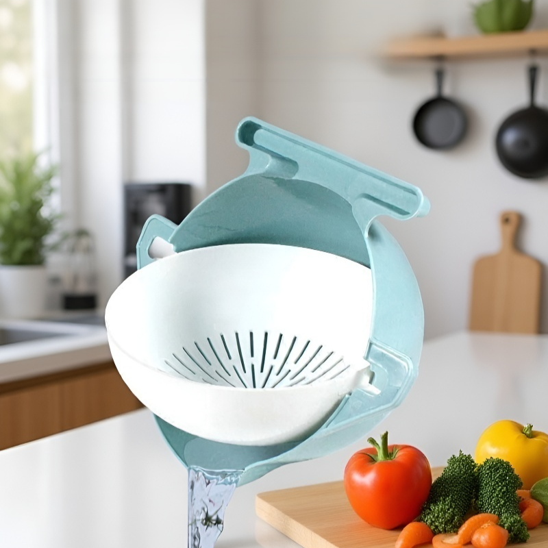 排水バスケットとカッターのセット使用例