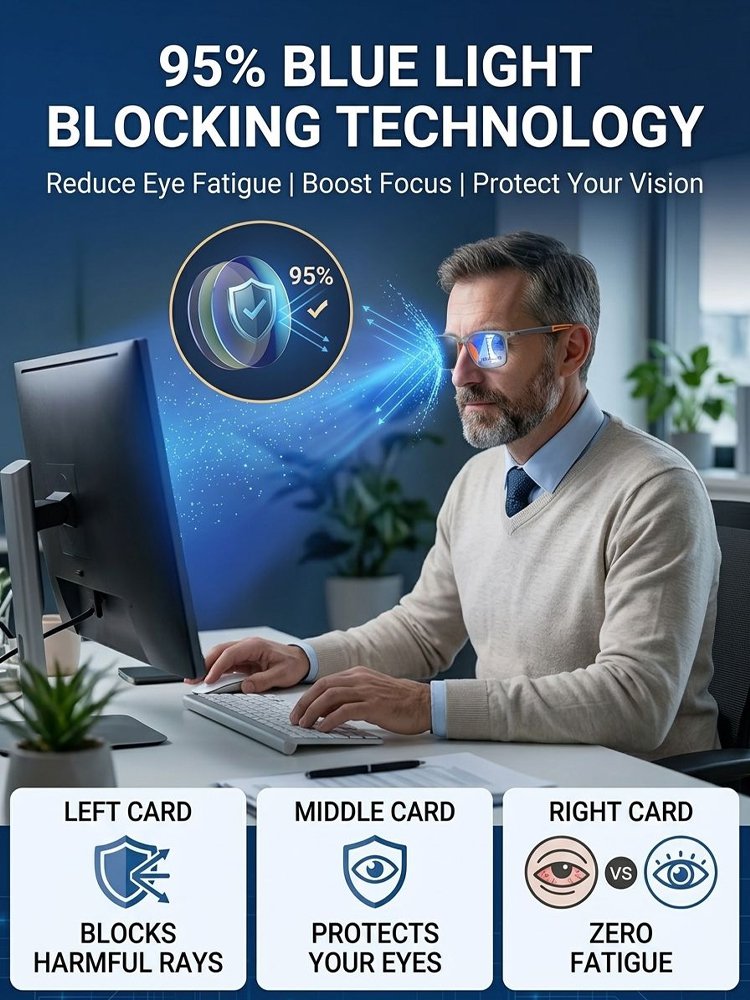 ✨Photochromic multifocal reading glasses(Indestructible / Smart Zoom / No Dizziness)