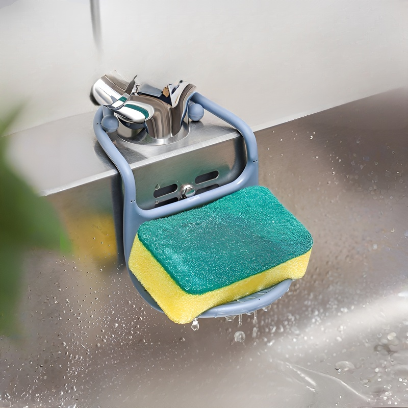 Multifunktionaler biegsamer Spülbecken-Abtropfkorb Schwamm- und Seifenhalter