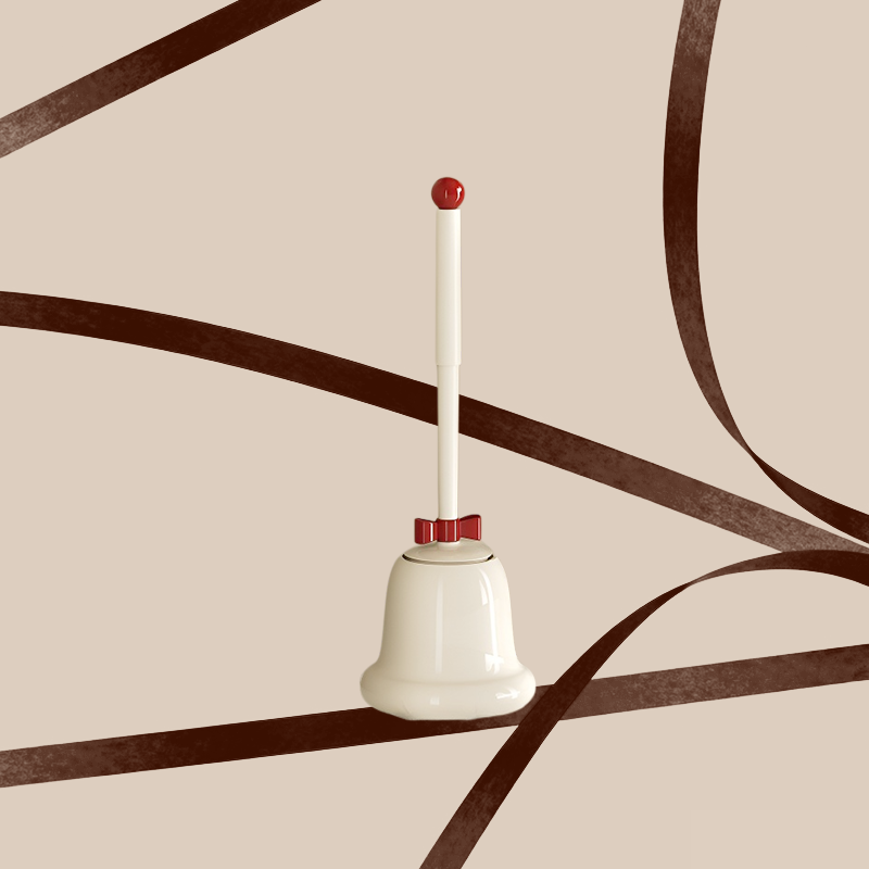 Stojąca szczotka do toalety z długą rączką w stylu retro