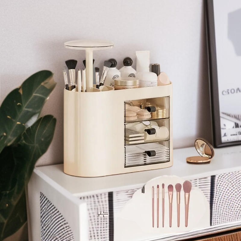Household Large Capacity Cosmetic Organizer Multi-functional Brush Storage Cylinder