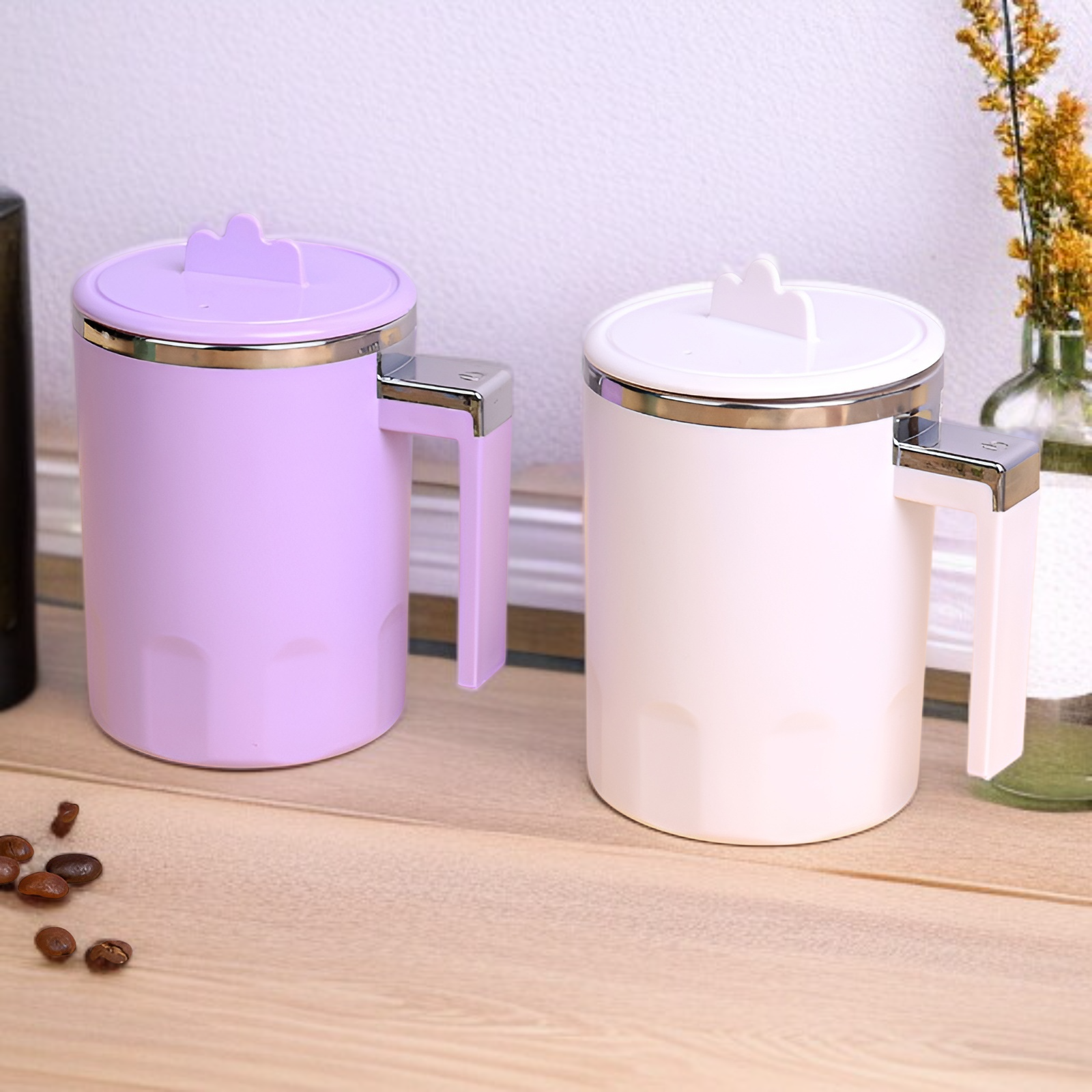 충전식 LCD 마그네틱 자동 저어주는 컵 혁신 커피 셰이크컵