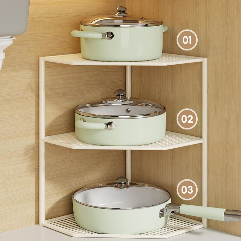 シンク下鍋収納ラック 多層キッチンコーナーラック