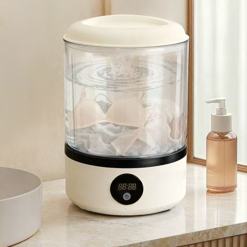 Portable handfree automatic rechargeable mini washing machine