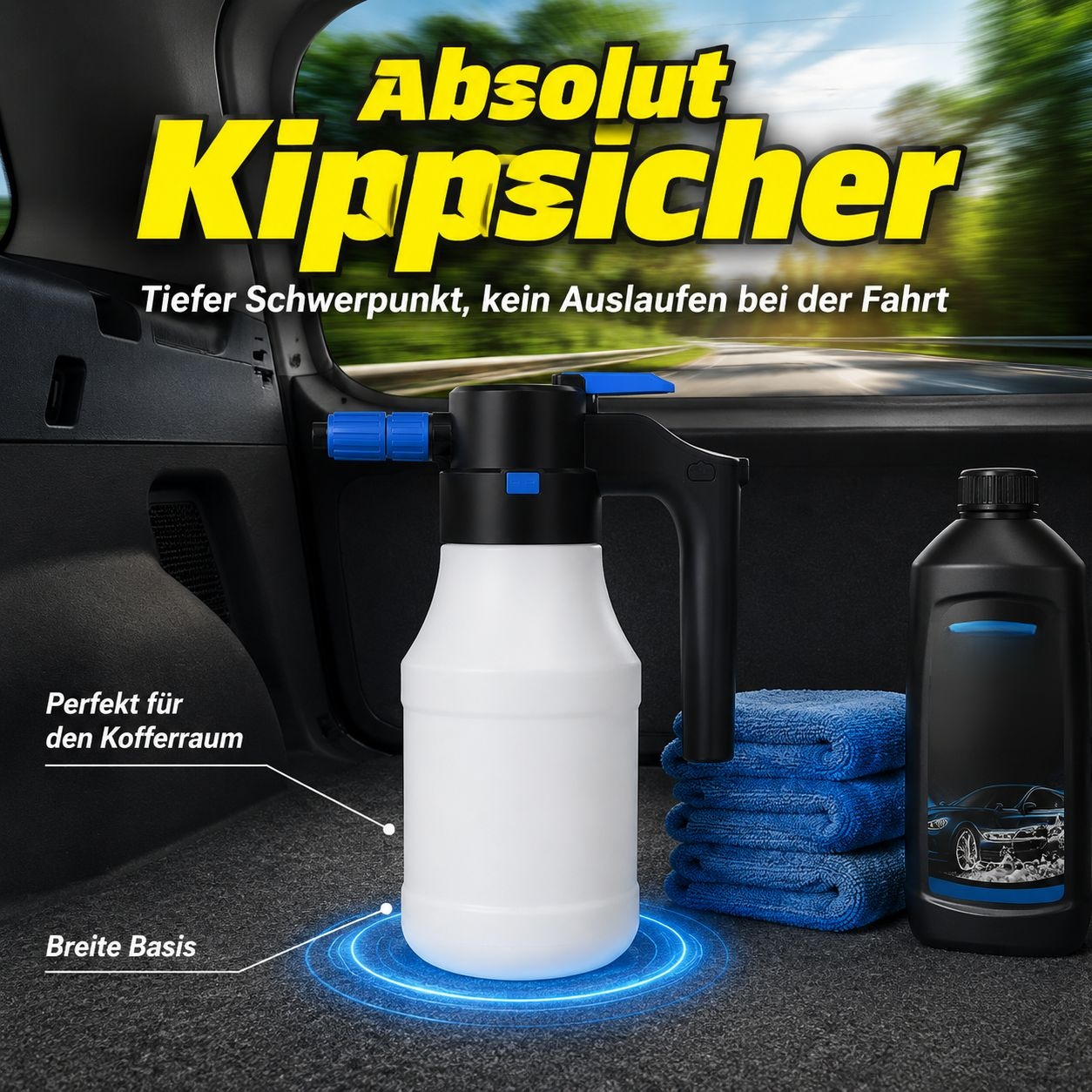 Tragbarer kabelloser Smart-Schaumsprüher, geeignet für Autowäsche und Garten