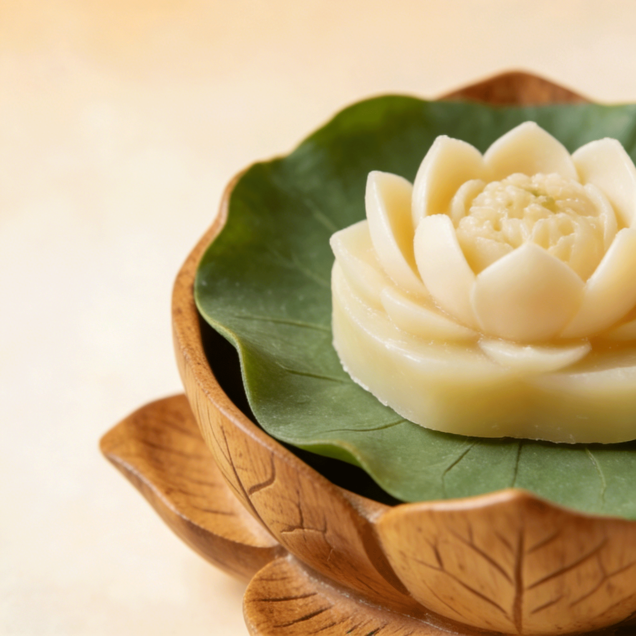 สบู่ตะไคร้ (รูปดอกบัว 5 ก้อน พร้อมถาด)