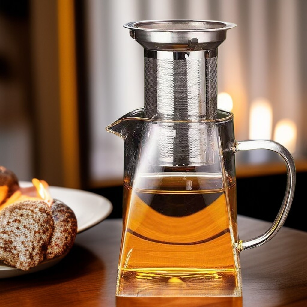 Elegant glass tea set for loose leaf tea