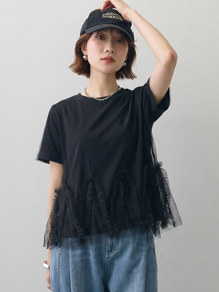 NEW！レディース立体フリルデザイントップス