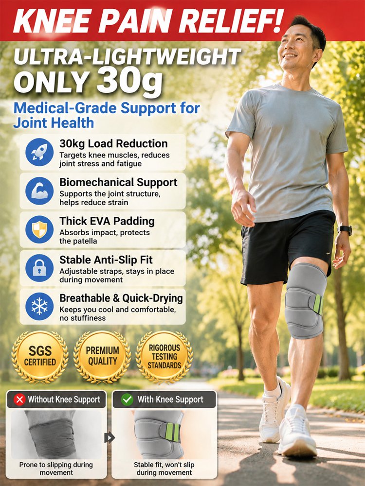 No-Slip, No-Binding Meniscus & Patella Knee Brace