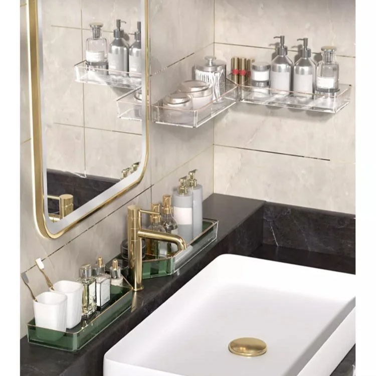 軽ラグジュアリーコーナー壁掛け収納ラック