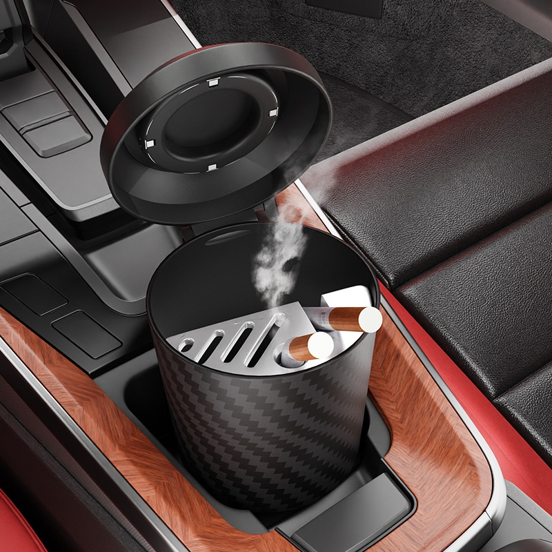 Multifunctional Car Ashtray with Lid