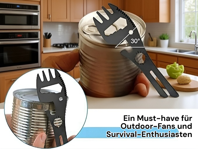Robustes Survival-Besteck für Abenteuer und Wandern