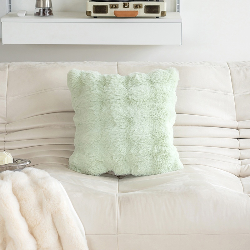 Plush Throw Pillow Cover for Living Room Simple Style